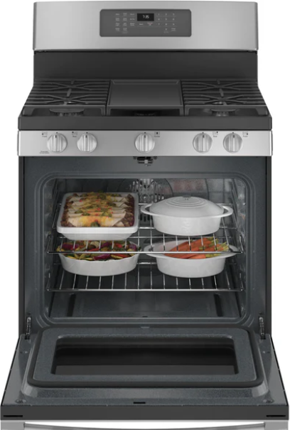 GE Gas Convection Range Stainless Steel